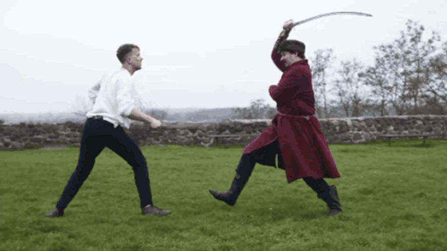 Sword Fight Polish Saber Duel GIF