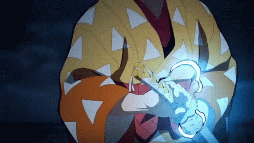 Sword Fighting Demon Slayer Tanjiro Inosuke GIF