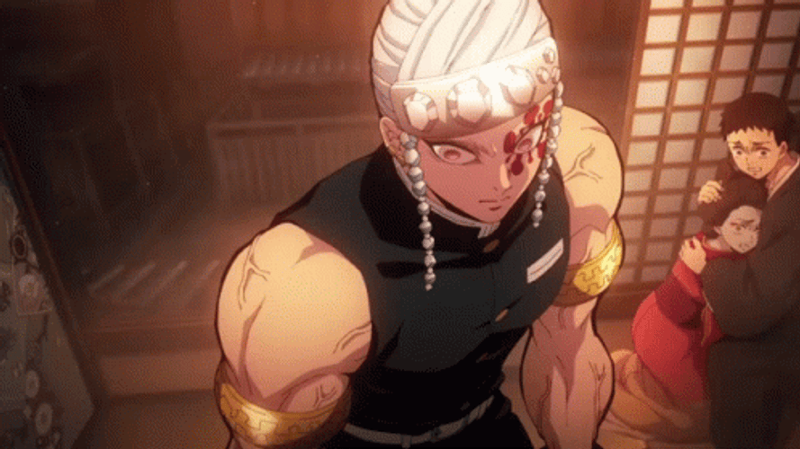 Sword Fighting Tengen Demon Slayer GIF