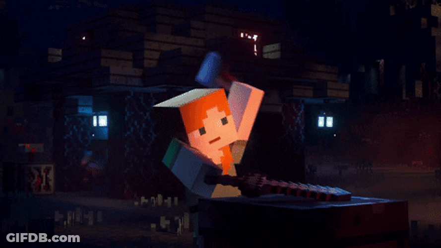 Sword Pounding On An Anvil Minecraft GIF