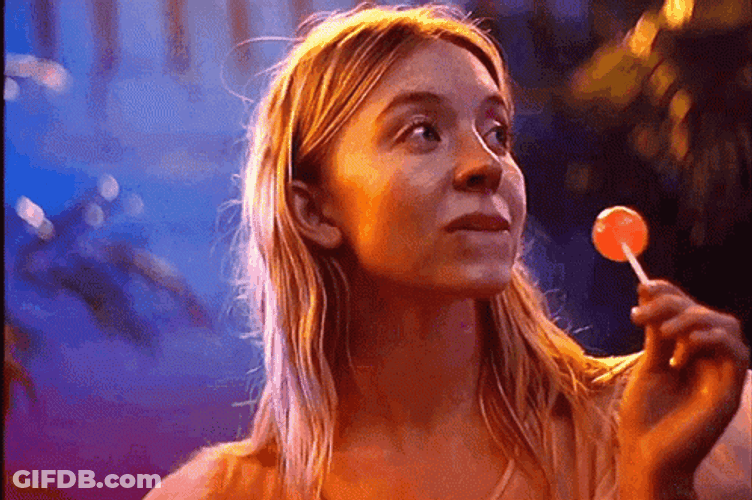 Sydney Sweeney Actress Lip Bite GIF