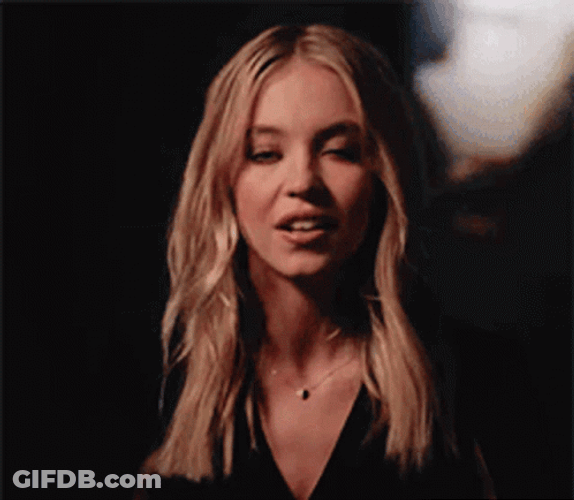 Sydney Sweeney Explaining & Talking GIF