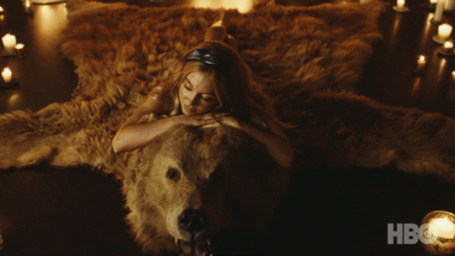 Sydney Sweeney Huge Fireplace GIF