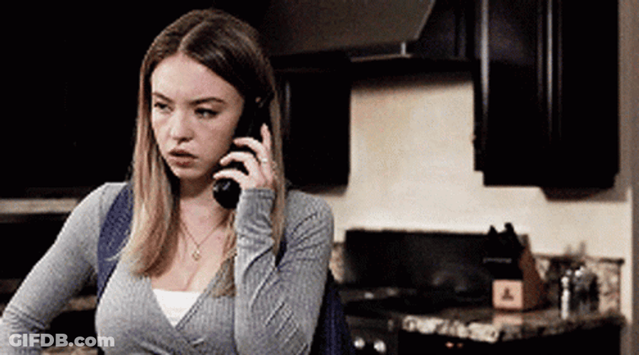 Sydney Sweeney Talking To The Phone GIF