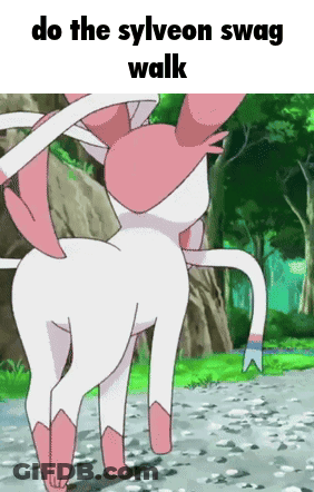 Sylveon Walking Down Dirt Road GIF
