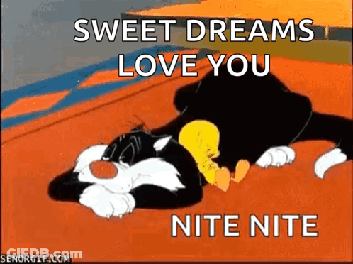 Sylvester And Tweety Lying On Floor GIF
