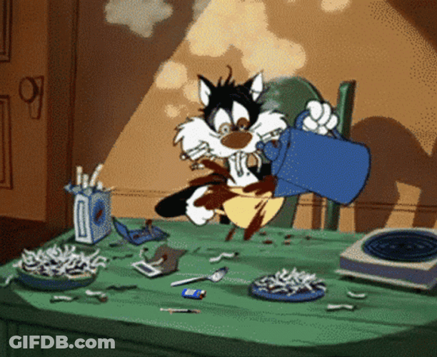Sylvester Caffeine Stressed GIF