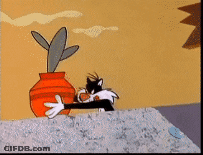Sylvester Getting Rid Of Speedy Gonzales GIF