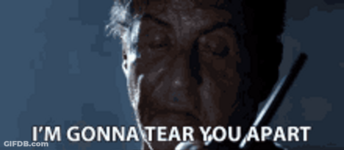 Sylvester Stallone As John Rambo I'm Gonna Tear GIF