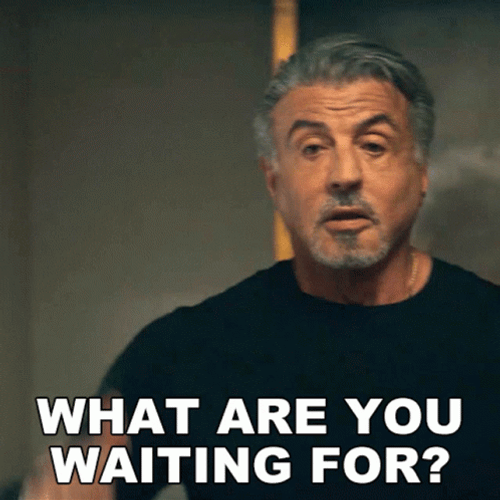Sylvester Stallone What Are You Waiting For GIF