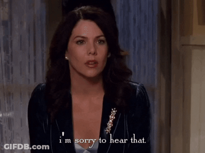 Sympathy Sorry Lorelai Gilmore GIF