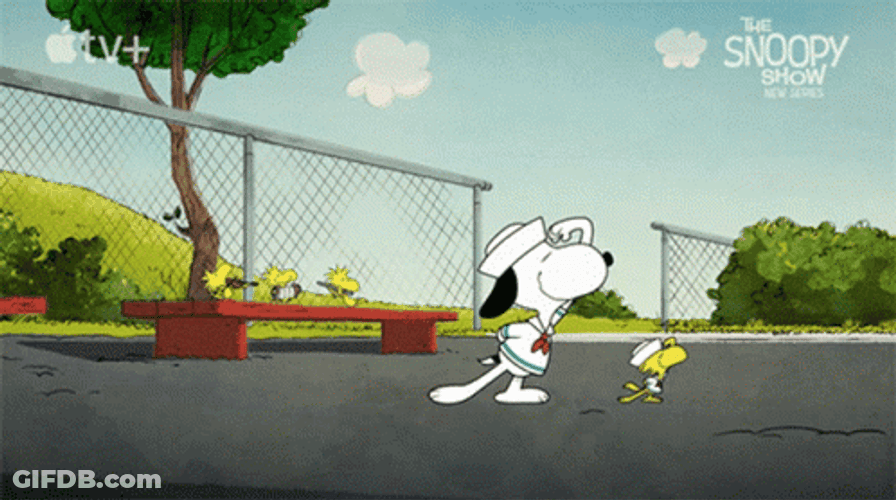 Synchronized Dancing Snoopy And Woodstock GIF