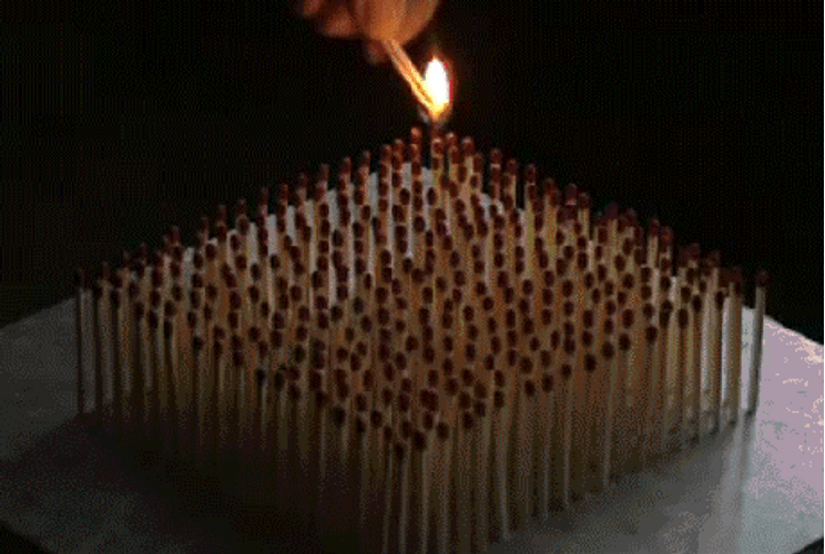 Synchronized Matches On Fire GIF