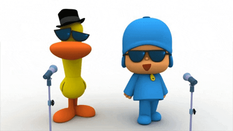 Synchronized Pocoyo And Pato Dancing GIF