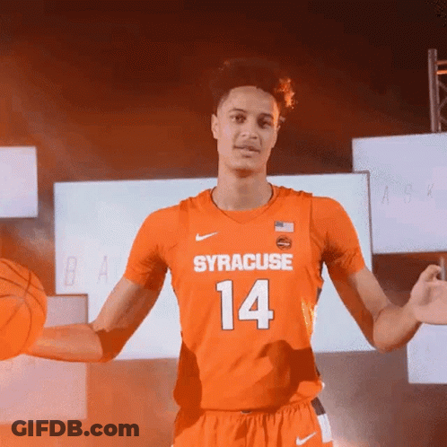 Syracuse Basketball Player Holding Ball GIF