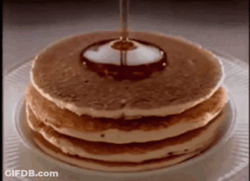 Syrup Being Poured On Pancakes GIF