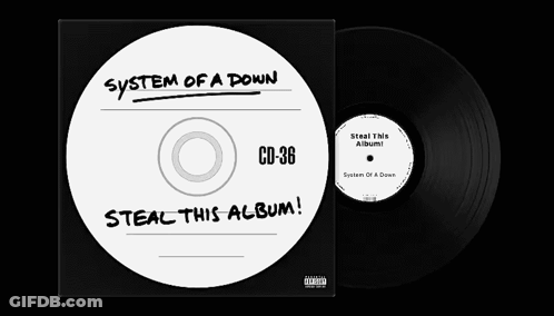 System Of A Down CD And Vinyl Record GIF