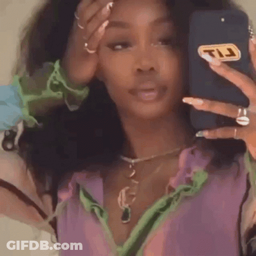 Sza Checking Reflection Selfie Mirror GIF