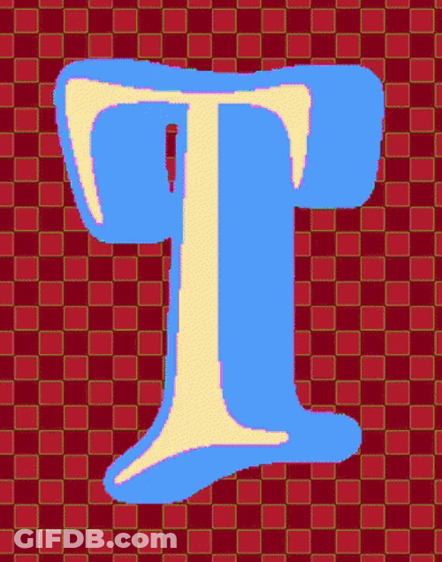 T Blinking And Changing Colors GIF