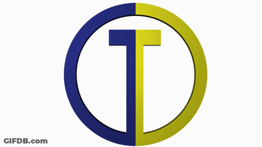 T Inside Circle Spinning GIF
