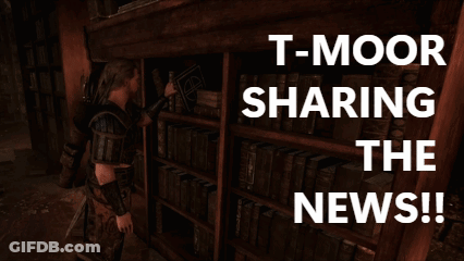 T-Moor Is Sharing The News With A Man Looking At A Book GIF