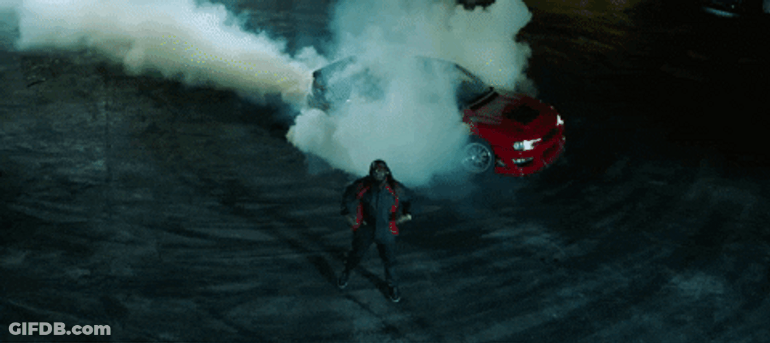 T Pain And Car Doing Burnout GIF