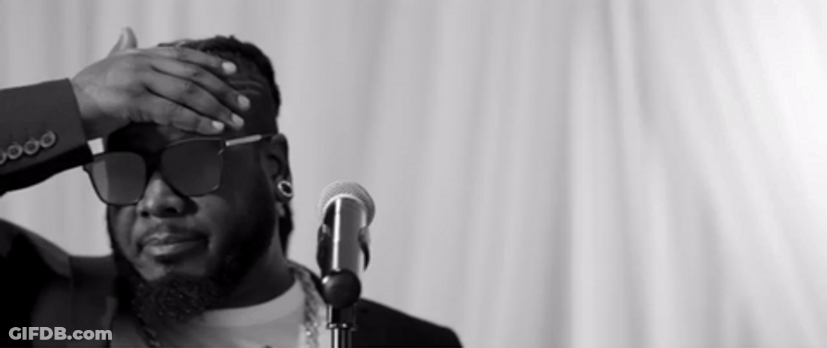 T Pain Wiping His Forehead GIF