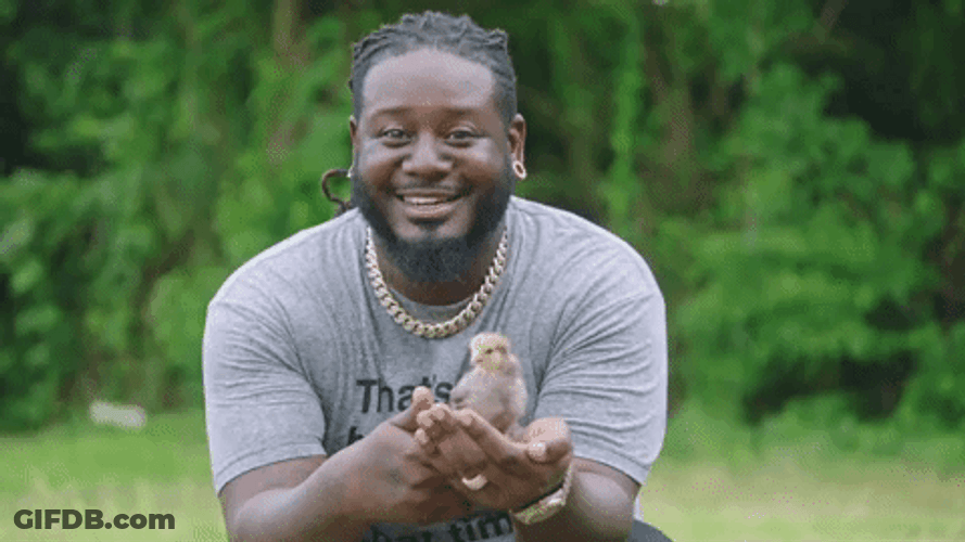 T Pain With Chick In His Hands GIF