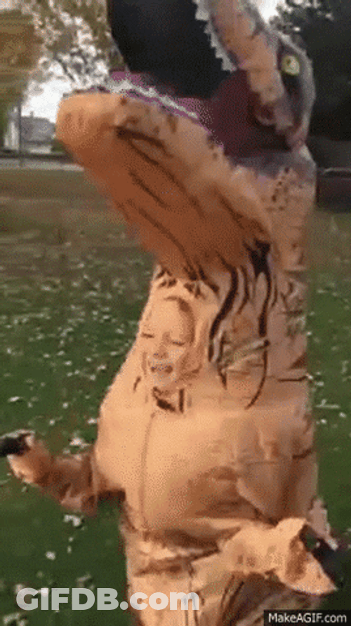 T-Rex Costume GIF