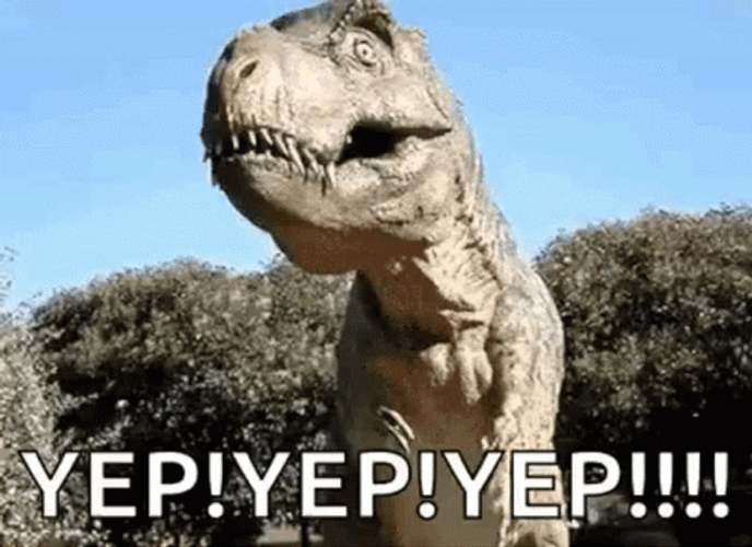 T-Rex Dinosaur Yep GIF
