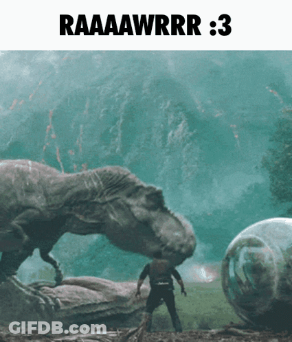 T-Rex Eating Man Raaawrrr GIF