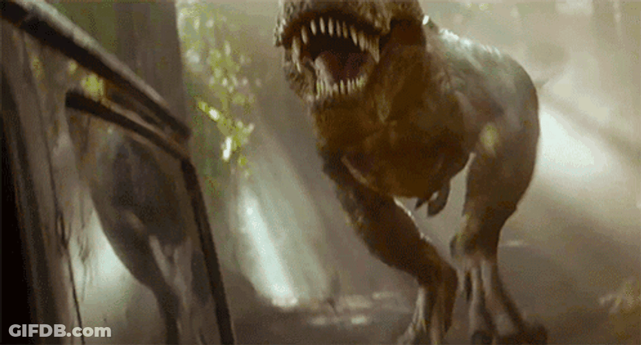 T-Rex Jurassic Park Attack GIF