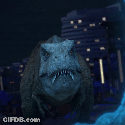 T-Rex Jurassic Park Confused GIF