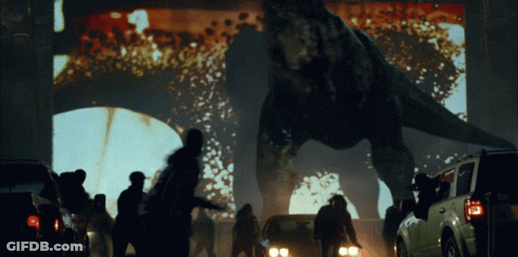 T-Rex Roar Jurassic World Dominion GIF