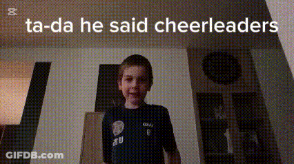 Ta-Da Cheerleader Pom Poms GIF