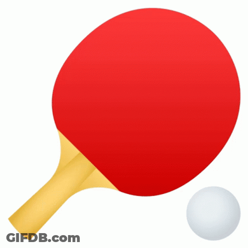 Table Tennis Racket And Ball GIF