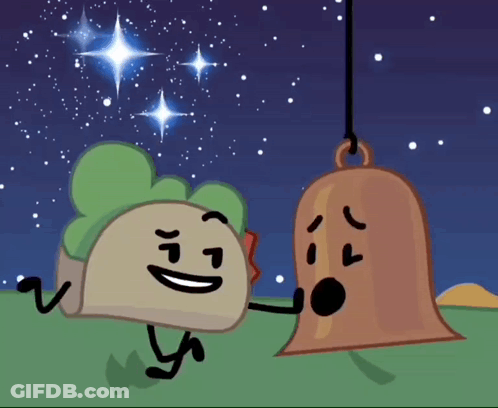 Taco And Bell With Starry Sky GIF