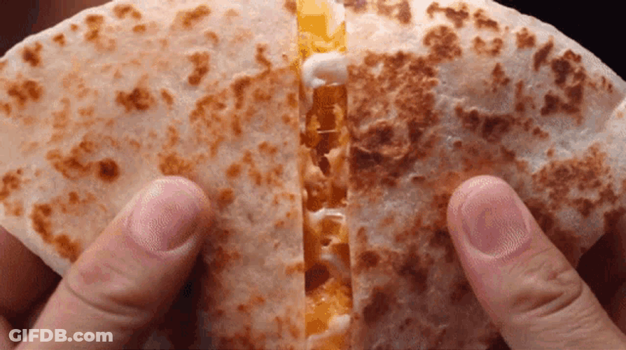 Taco Bell Crispy Chicken Quesadilla GIF