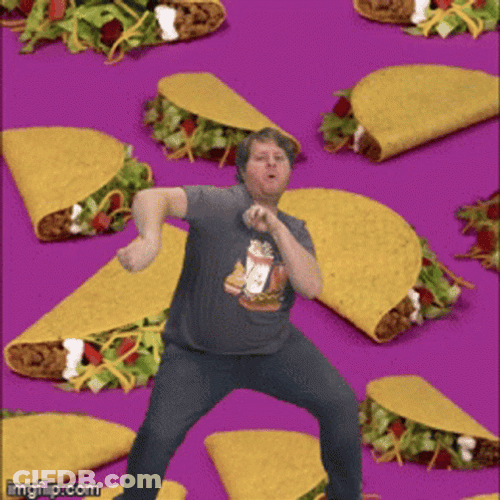 Taco Bell Man Happy Dancing GIF