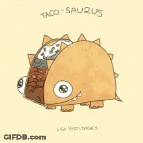 Taco Saurus Funny Taco Tuesday GIF
