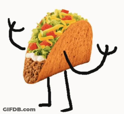 Taco With Arms And Legs Dancing GIF
