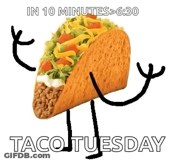 Taco With Arms And Legs Taco Tuesday GIF