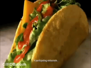 Taco With Lettuce Tomatoes And Cheese GIF