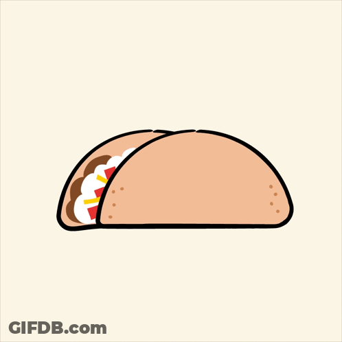 Taco With Rainbow On Top GIF