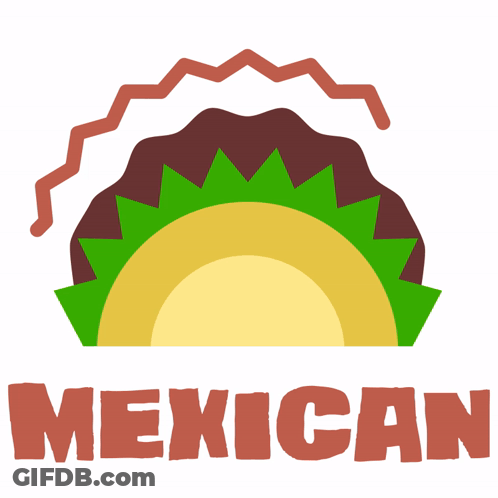 Taco With Word Mexican GIF