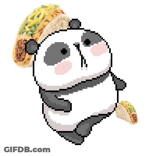 Tacos Bear Dancing Pixel Art GIF