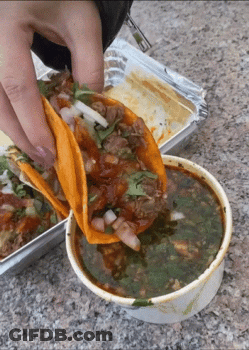 Tacos Birria Dip Sauce Mexican Food GIF