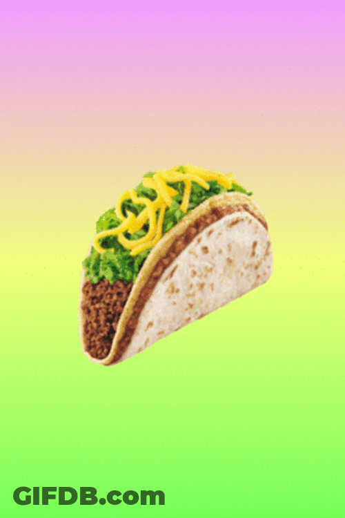 Tacos Shaking Food Pastel Colors GIF