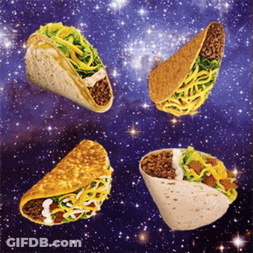 Tacos Spinning Outer Space Galaxy GIF