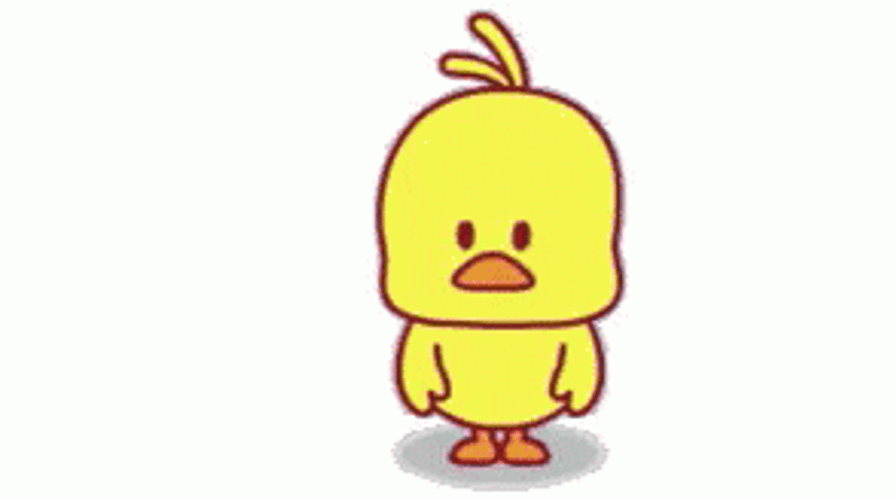 Tada Cute Yellow Chick GIF